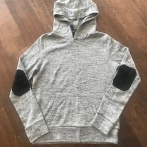 Marled hooded Sweatshirt with elbow patches